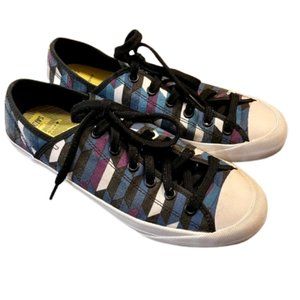 Kate Spade Saturdays PF Flyers Cap Toe Sneakers - Green/Blue/Purple - 8